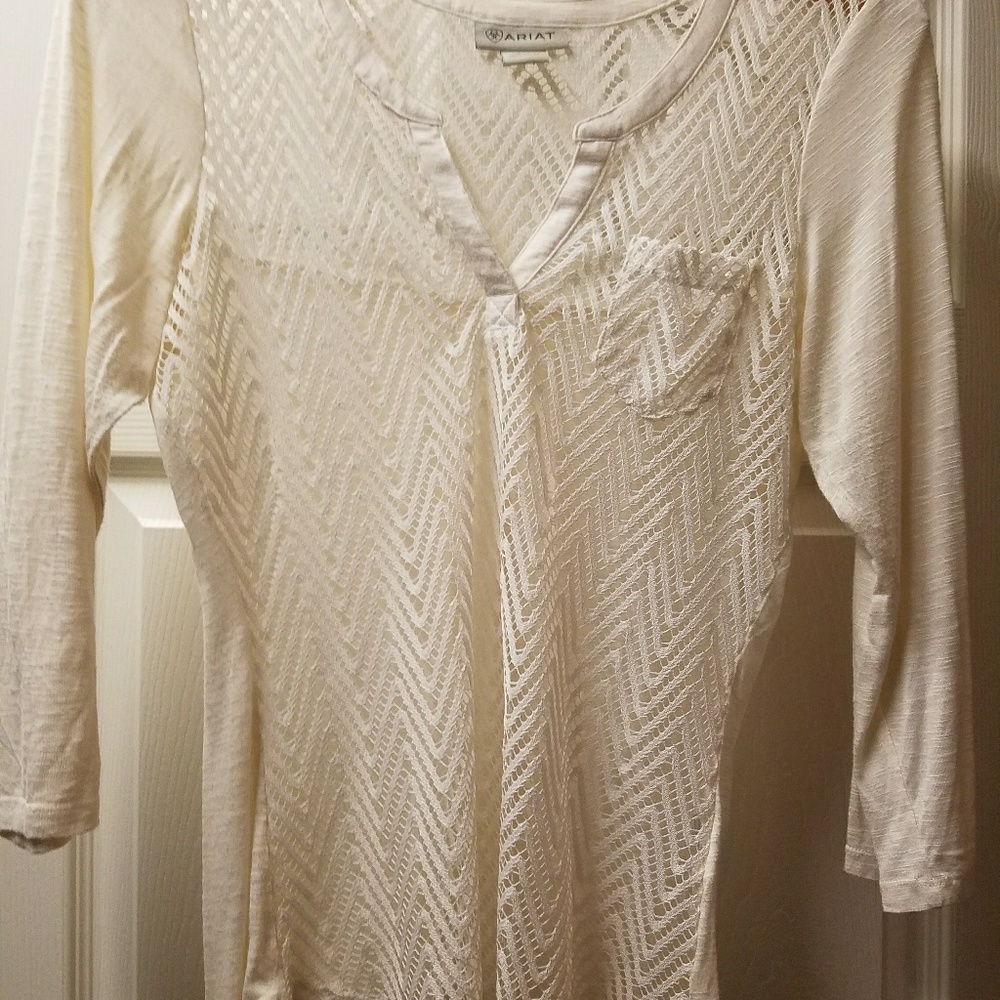 Cream Ariat shirt